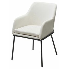 Стул АЛИСТЕР, цвет RAIN 1 молочный велюр / черный каркас М-City | Интернет магазин мебели и декора LifeDekor