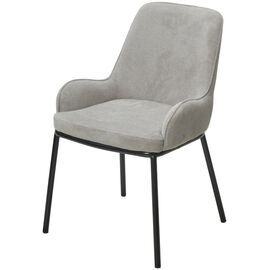 Стул BRIO CATO-16 Светло-серый, фактурная ткань / черный каркас, ®DISAUR | Интернет магазин мебели и декора LifeDekor