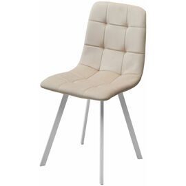 Стул РИЧИ, цвет H-06 Бежевый, велюр / белый каркас М-City | Интернет магазин мебели и декора LifeDekor