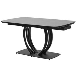 Стол MATERA 160 KL-136 Серый мрамор матовый, итальянская керамика/ черный каркас М-City | Интернет магазин мебели и декора LifeDekor