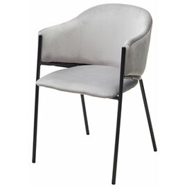 Стул ДИЛЛ, цвет H-09 Светло-серый, велюр / черный каркас М-City | Интернет магазин мебели и декора LifeDekor