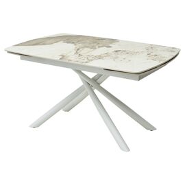 Стол RIVOLI 140 GLOSS LUXURY PANDORA SINTERED STONE/ WHITE М-City | Интернет магазин мебели и декора LifeDekor