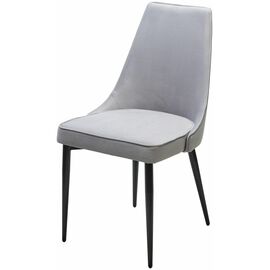 Стул NEPAL-P СВЕТЛО-СЕРЫЙ BM-4, велюр/ черный каркас М-City | Интернет магазин мебели и декора LifeDekor