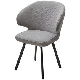 Стул ХИЛТОН 360 град., цвет B22 Серый, велюр / черный каркас М-City | Интернет магазин мебели и декора LifeDekor