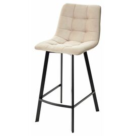 Полубарный стул CHILLI-QB SQUARE бежевый #5, велюр / черный каркас (H=66cm) М-City | Интернет магазин мебели и декора LifeDekor