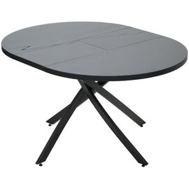 Стол ДАРИО D110 раскладной Черный, стекло/ Черный каркас М-City | Интернет магазин мебели и декора LifeDekor