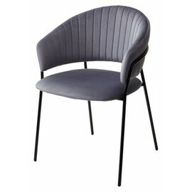 Стул ГЕММА, цвет H-14 Серый, велюр / черный каркас М-City | Интернет магазин мебели и декора LifeDekor