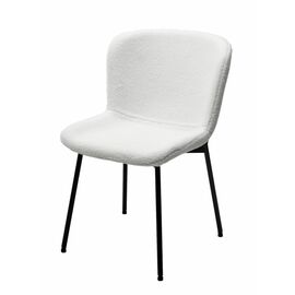 Стул RIYA UF992-01 Белый, teddy / черный каркас М-City | Интернет магазин мебели и декора LifeDekor