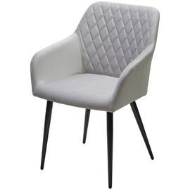 Стул BRANDY-X BM-4 СВЕТЛО-СЕРЫЙ, велюр / белый каркас, велюр М-City | Интернет магазин мебели и декора LifeDekor