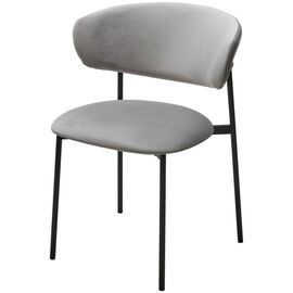 Стул ЛЕОНАРДО H-09 Светло-серый, велюр / черный каркас М-City | Интернет магазин мебели и декора LifeDekor