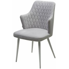 Стул HERMAN 360 град. BM-4 СВЕТЛО-СЕРЫЙ, велюр / белый каркас М-City | Интернет магазин мебели и декора LifeDekor