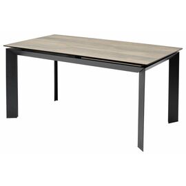 Стол CREMONA 140 KL-61 под дерево, итальянская керамика/ черный каркас М-City | Интернет магазин мебели и декора LifeDekor