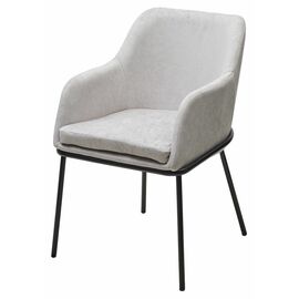 Стул АЛИСТЕР, цвет RAIN 16 пыльный серый, велюр / черный каркас М-City | Интернет магазин мебели и декора LifeDekor