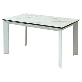 Стол CREMONA 160 KL-188 Контрастный мрамор / белый каркас М-City | Интернет магазин мебели и декора LifeDekor