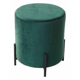 Пуф для гостиной ФЕЛИКС круглый зеленый #19, велюр / черный каркас М-City | Интернет магазин мебели и декора LifeDekor