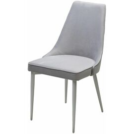 Стул NEPAL-P СВЕТЛО-СЕРЫЙ BM-4, велюр/ белый каркас М-City | Интернет магазин мебели и декора LifeDekor