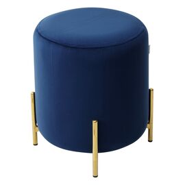 Пуф для гостиной RICE BLUVEL-86 NAVY BLUE / GOLD М-City | Интернет магазин мебели и декора LifeDekor