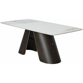 Стол SELTA 200  Белый мрамор CA071, керамика / Дуб/Золотой, ®DISAUR | Интернет магазин мебели и декора LifeDekor