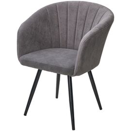 Стул RUNA, 360 град. поворот. B28 Темнор-серый, велюр / черный каркас, М-City | Интернет магазин мебели и декора LifeDekor