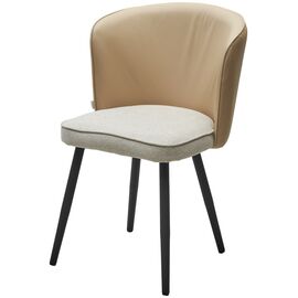 Стул МОНЕ ROVENA IVORI ткань / ORAKUL 130 экокожа / Черный каркас M-City | Интернет магазин мебели и декора LifeDekor