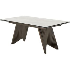 Стол IVAR 180 MARBLES TL-109 Серый мрамор, испанская керамика/Шоколадное золото каркас, ®DISAUR | Интернет магазин мебели и декора LifeDekor