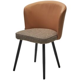 Стул МОНЕ MELANGE 290 рогожка / ENZO 210 экокожа / Черный каркас M-City | Интернет магазин мебели и декора LifeDekor