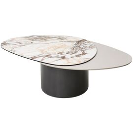 Стол кофейный NIKLAS TL-312 испанская керамика, стекло / МДФ окраш. /темно-серый МДФ каркас ®DISAUR | Интернет магазин мебели и декора LifeDekor