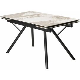 Стол ЛИБЕРТИ 140 Pandora, керамика / Черный каркас М-City | Интернет магазин мебели и декора LifeDekor