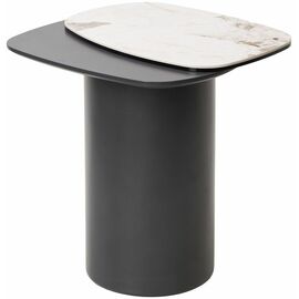 Стол кофейный ARVID PANDORA  керамика на стекле/ окрашенный МДФ / темно-серый МДФ каркас ®DISAUR | Интернет магазин мебели и декора LifeDekor