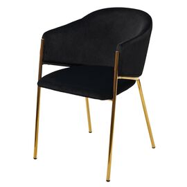 Стул DILL MOMO-47 черный, велюр "беспальчиковый"/ золотой каркас М-City | Интернет магазин мебели и декора LifeDekor