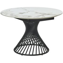 Стол BUENO 120 GLOSS GOLDEN JADE SOLID CERAMIC / BLACK, ®DISAUR | Интернет магазин мебели и декора LifeDekor