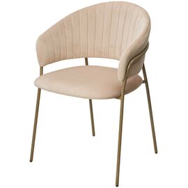 Стул ГЕММА, цвет H-06 Бежевый, велюр / шампань каркас М-City | Интернет магазин мебели и декора LifeDekor