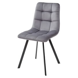 Стул CHILLI SQUARE BLUVEL-14 серый, велюр / черный каркас М-City | Интернет магазин мебели и декора LifeDekor