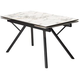 Стол ЛИБЕРТИ 180 Cold Jade, керамика / Черный каркас М-City | Интернет магазин мебели и декора LifeDekor