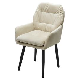 Стул РАЛЬФ ДАНС 360 град. поворотн, ZIZI 002 Бежевый, велюр / Черный каркас M-City | Интернет магазин мебели и декора LifeDekor