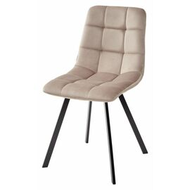 Стул CHILLI SQUARE BLUVEL-40 бежевый, велюр / черный каркас М-City | Интернет магазин мебели и декора LifeDekor