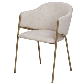 Стул ДИЛЛ, цвет RAIN 8 слоновая кость, велюр / шампань каркас М-City | Интернет магазин мебели и декора LifeDekor