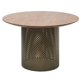 Стол RAFAEL 120 Орех 3001 МДФ / Бронза, ®DISAUR | Интернет магазин мебели и декора LifeDekor