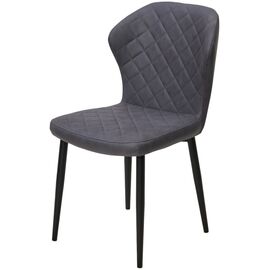 Стул МОНРО, цвет Style-22 Темно-серый, экокожа / черный каркас М-City | Интернет магазин мебели и декора LifeDekor