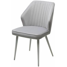 Стул SEATTLE-V СВЕТЛО-СЕРЫЙ BM-4, велюр / белый каркас М-City | Интернет магазин мебели и декора LifeDekor
