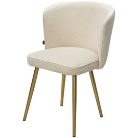 Стул МОНЕ ZIZI 002 Молочный, велюр / Золотой каркас M-City | Интернет магазин мебели и декора LifeDekor