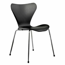 Стул Seven Style чёрный с хромированными ножками, Цвет: Черный | Интернет магазин мебели и декора LifeDekor