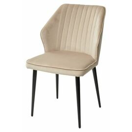 Стул SEATTLE-V БЕЖЕВЫЙ #5, велюр / черный каркас М-City | Интернет магазин мебели и декора LifeDekor