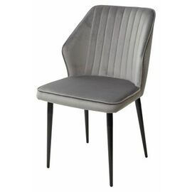 Стул SEATTLE-V СВЕТЛО-СЕРЫЙ #26, велюр / черный каркас М-City | Интернет магазин мебели и декора LifeDekor