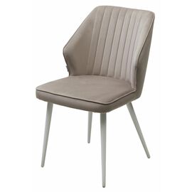 Стул SEATTLE-V ЛАТТЕ #25, велюр / белый каркас М-City | Интернет магазин мебели и декора LifeDekor