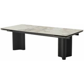 Стол АДАЖИО 240 (320) см PANDORA, керамика / Черный каркас М-City | Интернет магазин мебели и декора LifeDekor