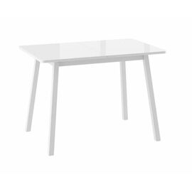 ТИРК стол раздвижной со стеклом 110(140)х70, Белый/Белый | Интернет магазин мебели и декора LifeDekor