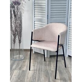 Стул ДИЛЛ, цвет  Lana 13 бежевый, ткань / черный каркас М-City | Интернет магазин мебели и декора LifeDekor