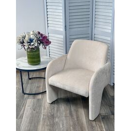 Кресло CUBE AT5139-09 Св. бежевый, ткань/каркас металл в тканевой обивке AT5139-09 ®DISAUR | Интернет магазин мебели и декора LifeDekor