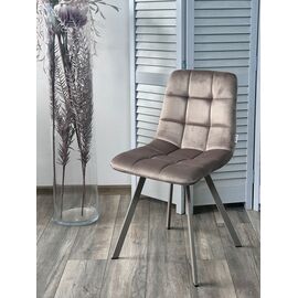 Стул CHILLI SQUARE G062-13 кварцевый, велюр/ латте каркас М-City | Интернет магазин мебели и декора LifeDekor